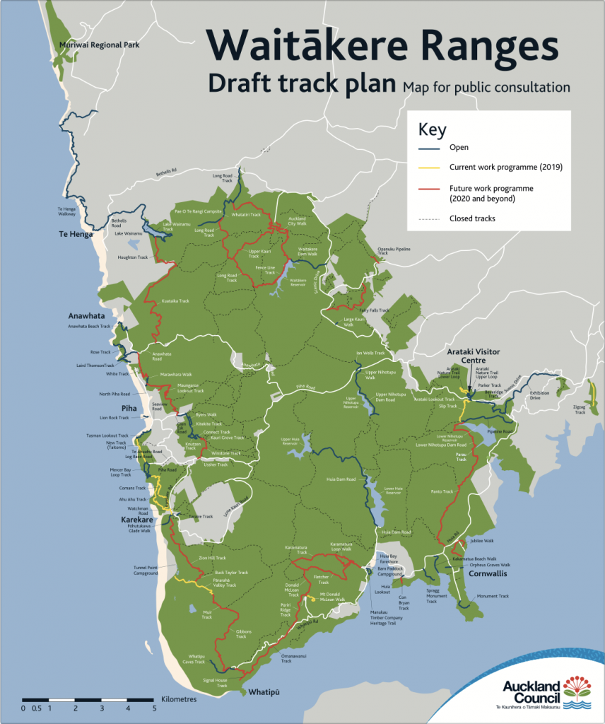 Waitakere Ranges Draft track plan 2019
